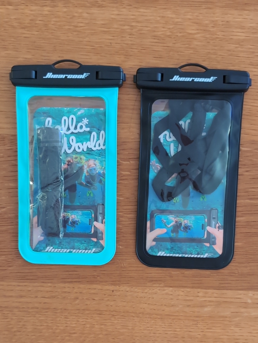 Waterproof Phone Pouch - Turquoise & Black